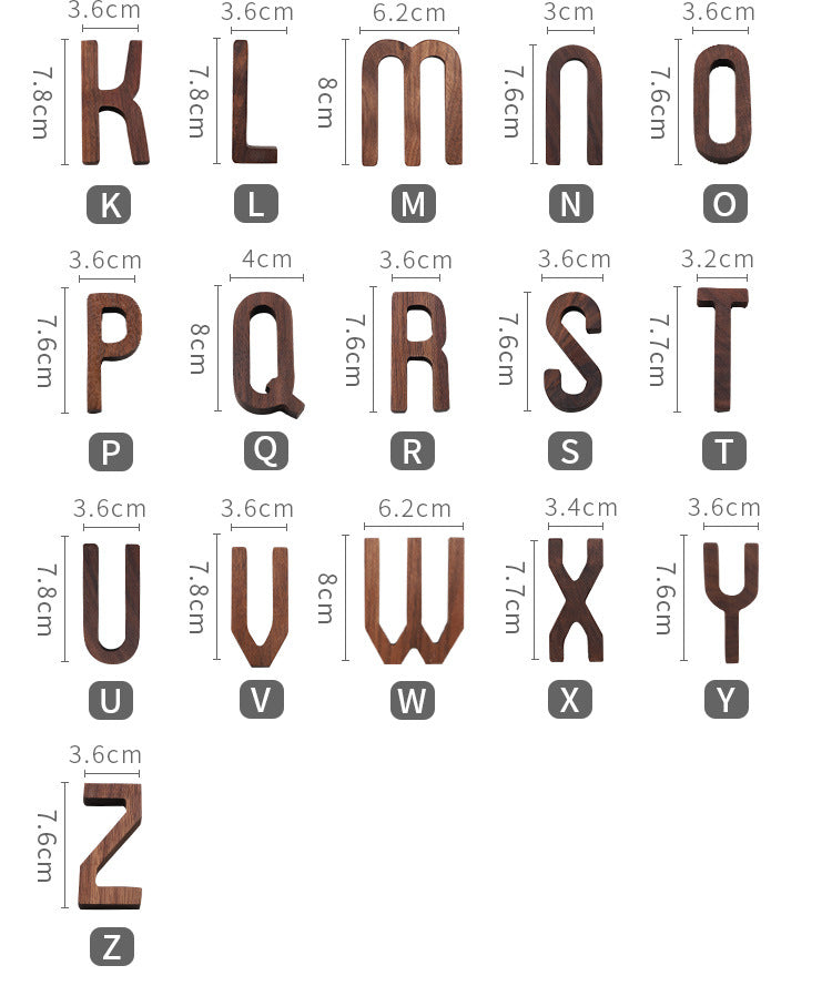 Walnut Wall Decorative Letters & Numbers – Minimalome